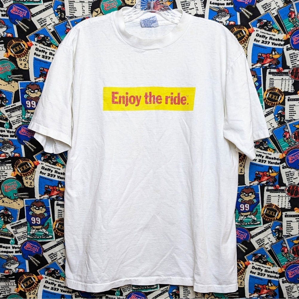 Vintage Nissan Enjoy the Ride Promo Busch Gardens 90s Single Stitch Shirt Large
